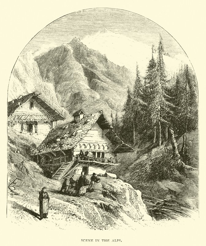 Jelenet az Alpokban alkotó: American School