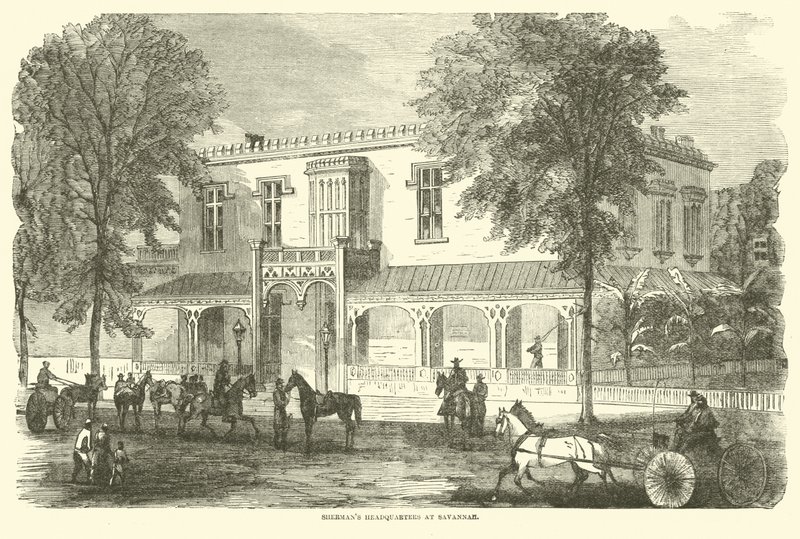 Shermans főhadiszállása Savannah-ban, 1864. december alkotó: American School