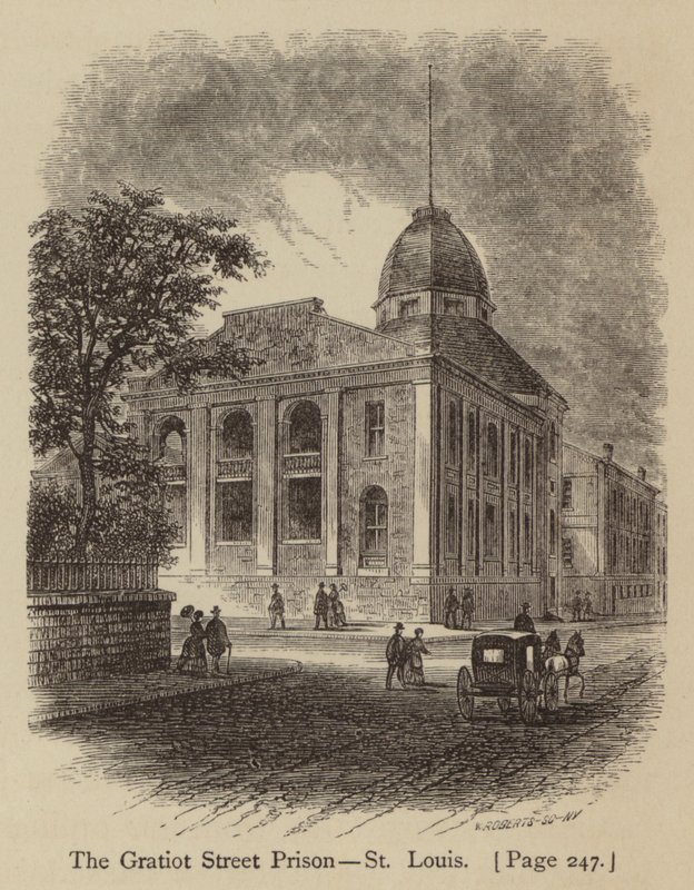 A Gratiot utcai börtön, St Louis (metszet) alkotó: American School