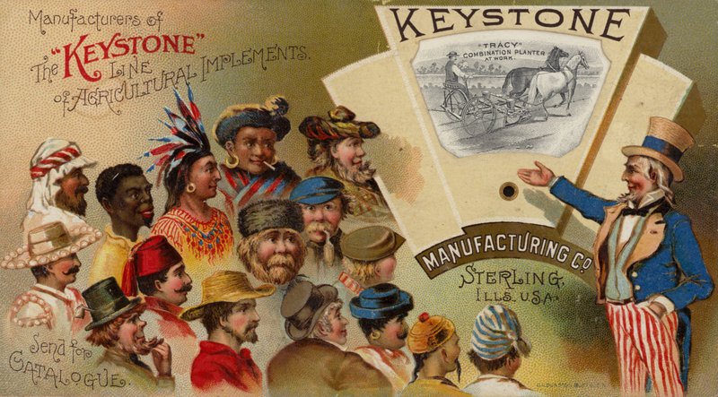 Uncle Sam mezőgazdasági eszközöket hirdet alkotó: American School