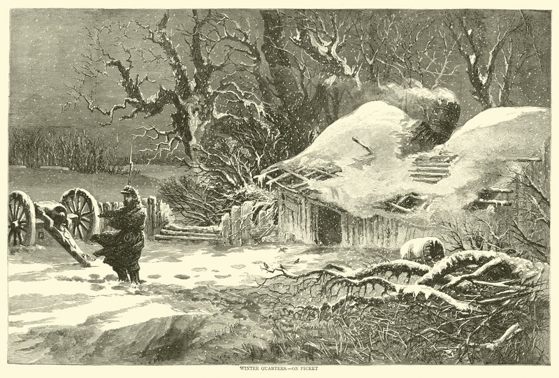 Winter Quarters, a Picketen, 1864. február alkotó: American School