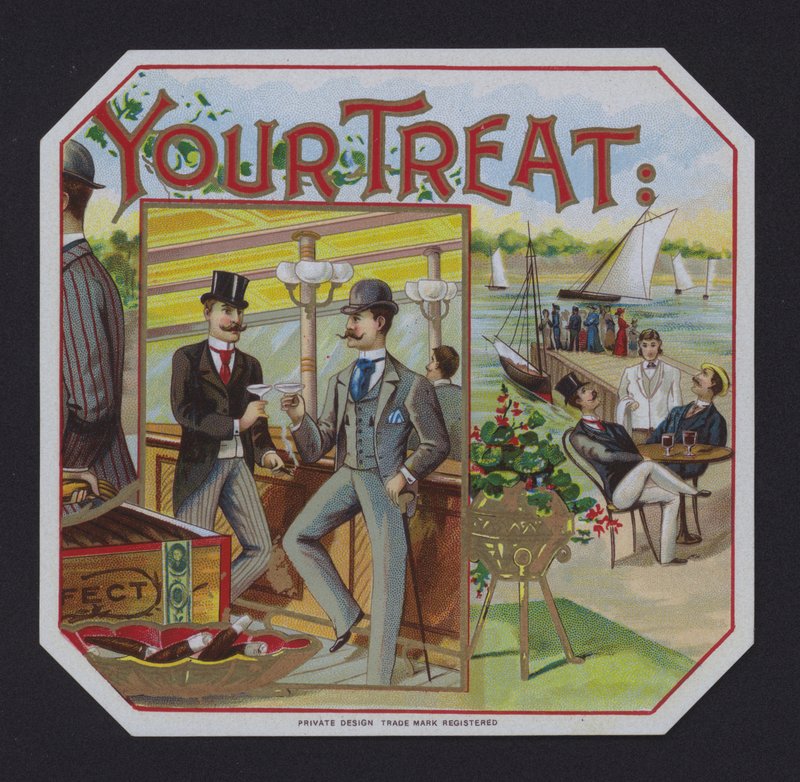 Your Treat, szivarcímke (chromolitho) alkotó: American School