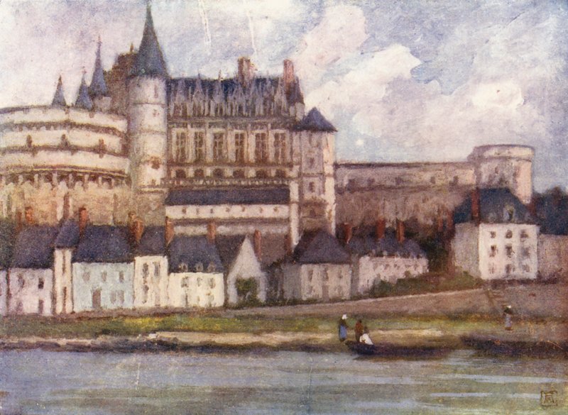Amboise a Loire vidékéről (színes litográfia) alkotó: Amy B. Atkinson