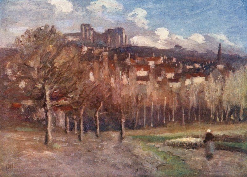 Preuilly-sur-Claise (színes litográfia) alkotó: Amy B. Atkinson