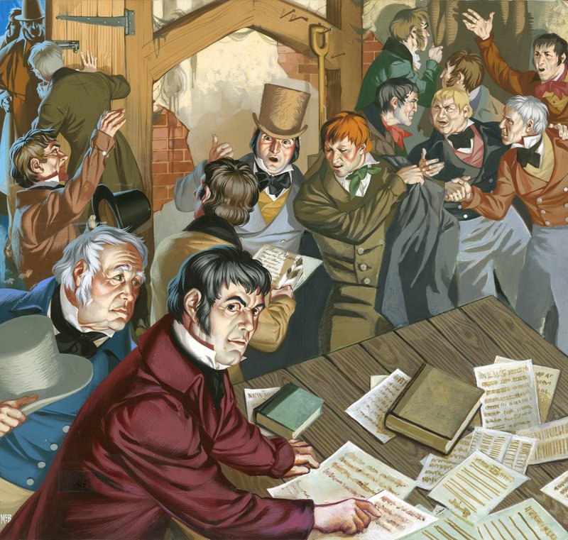 Chartisták találkozója (gouache, papír) alkotó: Angus McBride