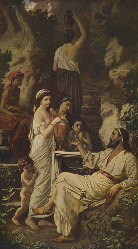 Hafiz a szökőkútnál (olajfestmény) alkotó: Anselm Feuerbach