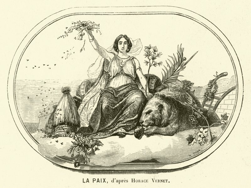 Béke (metszet) alkotó: Antoine Charles Horace Vernet