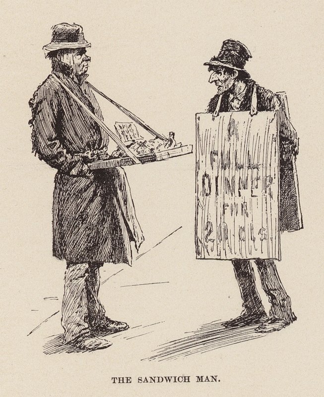 A szendvicsember (metszet) alkotó: Arthur Burdett Frost