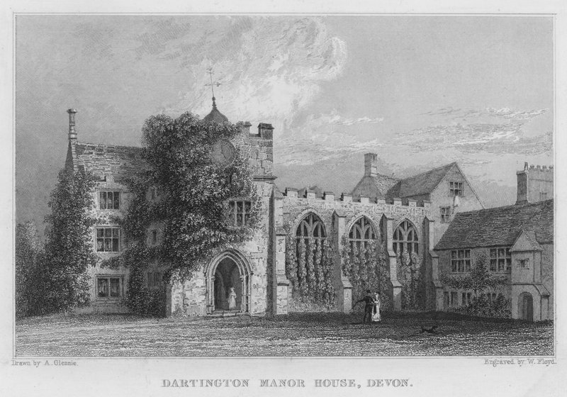 Darlington Manor House, Devon (metszet) alkotó: Arthur Glennie
