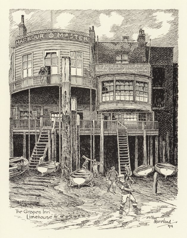 The Grapes Inn, Limehouse (litográfia) alkotó: Arthur Moreland