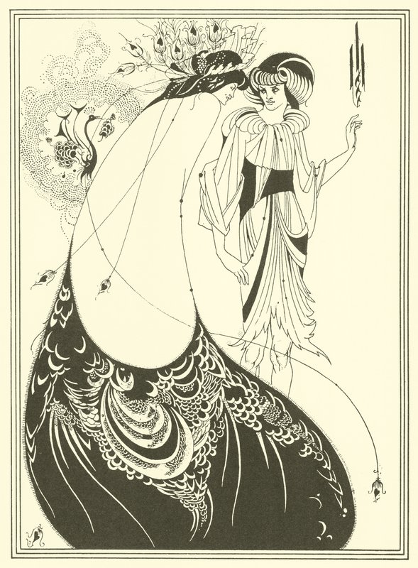 A pávaszoknya (litográfia) alkotó: Aubrey (after) Beardsley