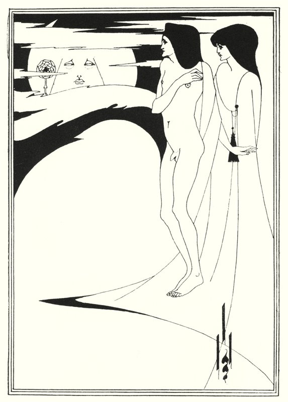 A Nő a Holdban (metszet) alkotó: Aubrey (after) Beardsley