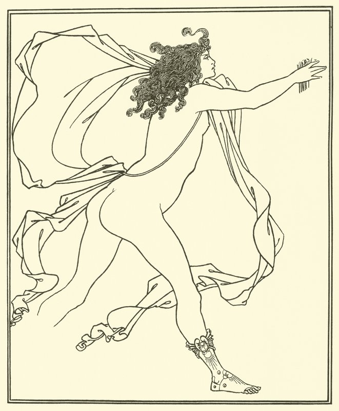 Apollo üldözi Daphnét alkotó: Aubrey Beardsley