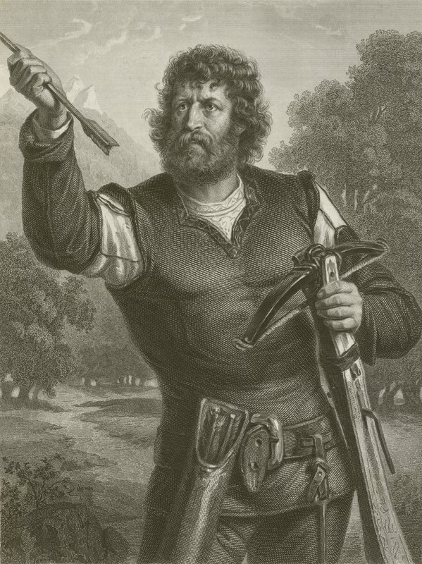 Wilhelm Tell (metszet) alkotó: August Friedrich Pecht