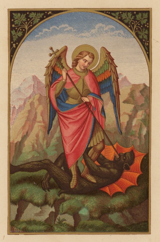 Mihály, arkangyal (chromolitho) alkotó: Austrian School
