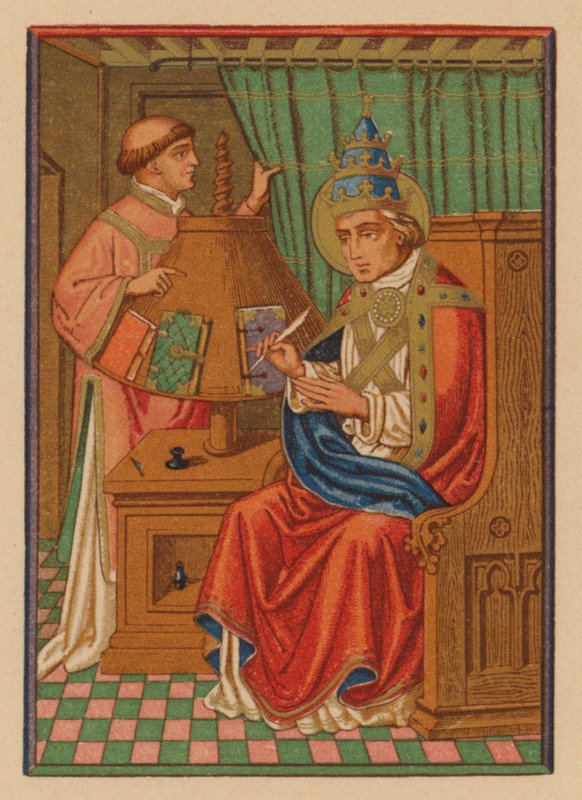 S Gregorius Papa (chromolitho) alkotó: Austrian School