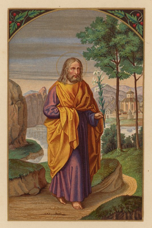 Szent József, az Egyház védőszentje (kromolit) alkotó: Austrian School