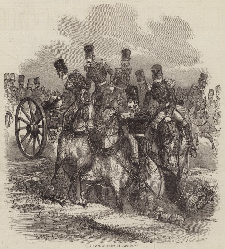 A királyi tüzérség Aldershotban alkotó: B. Clayton