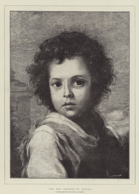 A jó pásztor, a madridi Prado Múzeumban alkotó: Bartolomé Esteban Murillo