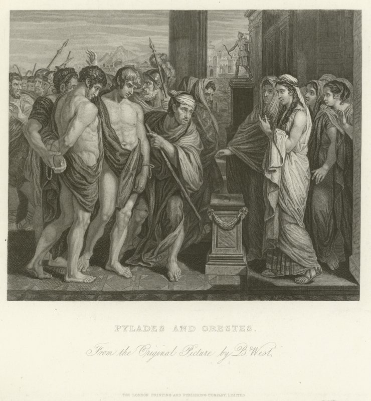 Pylades és Orestes alkotó: Benjamin West
