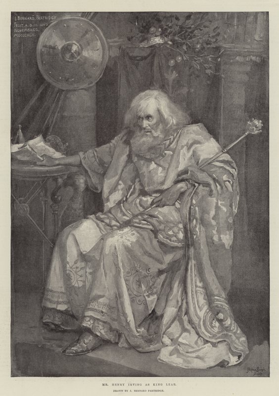 Henry Irving úr mint Lear király alkotó: Bernard Partridge