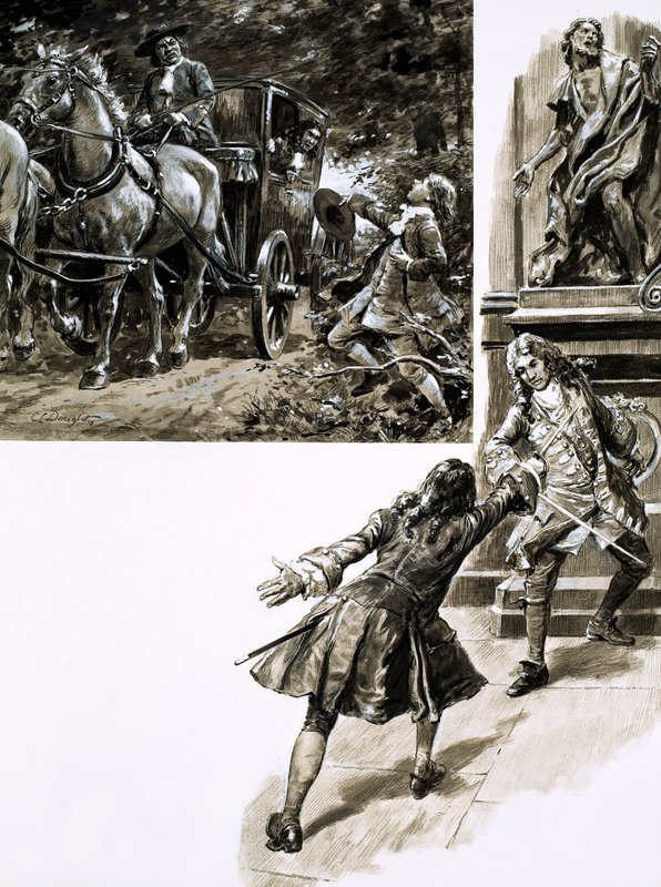 George Frederic Handel (gouache, papír) alkotó: C.L. Doughty