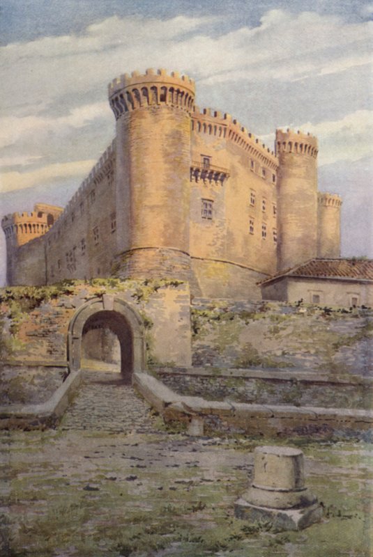 Odescalchi kastély, Bracciano (színes litho) alkotó: C.T.G. Formili