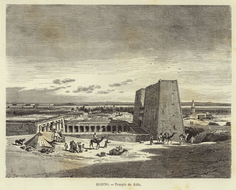 Egyiptom – Edfu temploma alkotó: Carl Friedrich Heinrich Werner