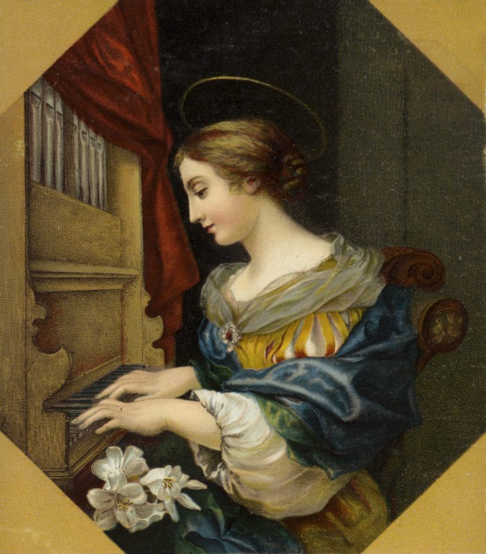 Szent Cecília orgonán játszik alkotó: Carlo Dolci