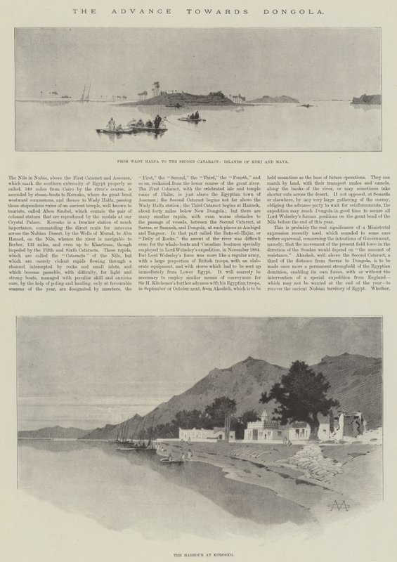 Előrenyomulás Dongola felé alkotó: Charles Auguste Loye