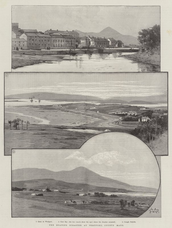 A hajókatasztrófa Westportban, Mayo megyében alkotó: Charles Auguste Loye