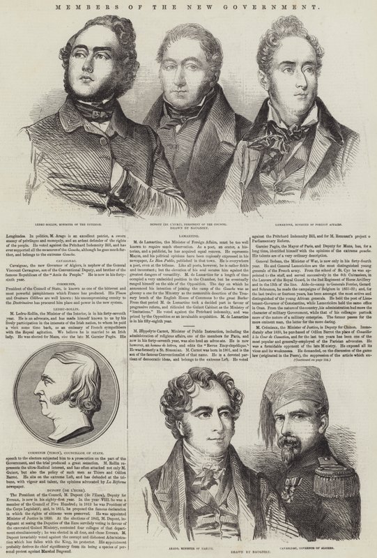 Az új kormány tagjai alkotó: Charles Baugniet