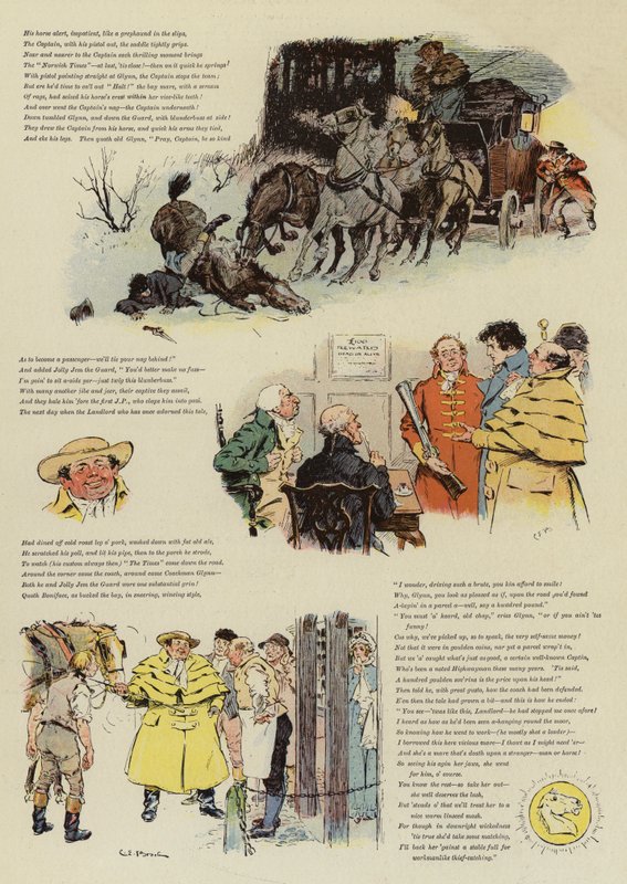 The Biter Bit, a Tale of Coaching Days (chromolitho) alkotó: Charles Edmund Brock