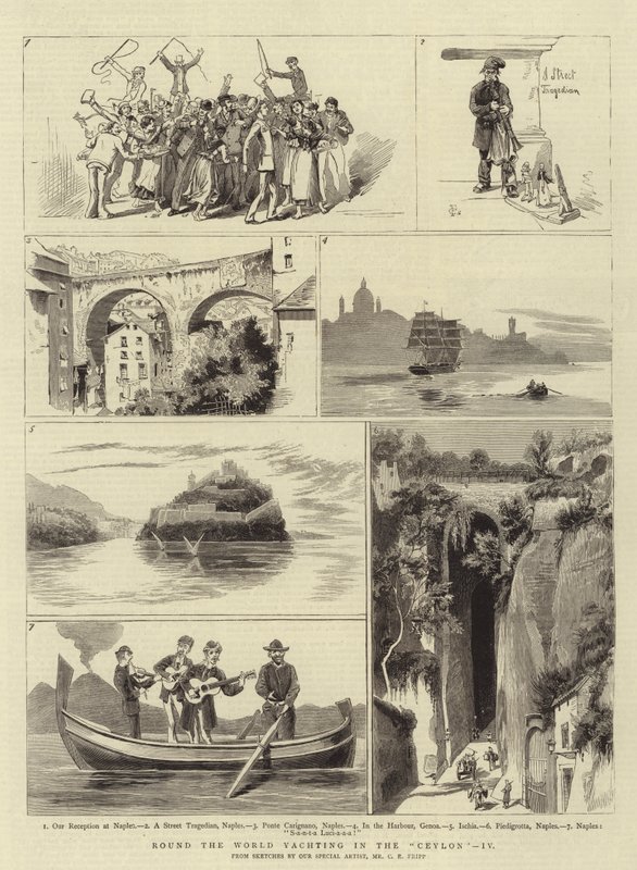Világkörüli vitorlázás a Ceylonon, IV. alkotó: Charles Edwin Fripp