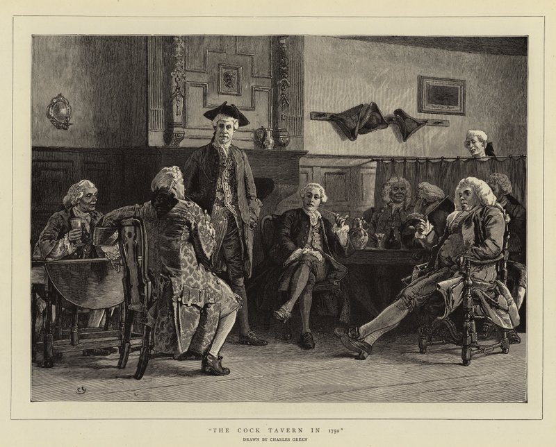 A Cock Tavern 1750-ben alkotó: Charles Green