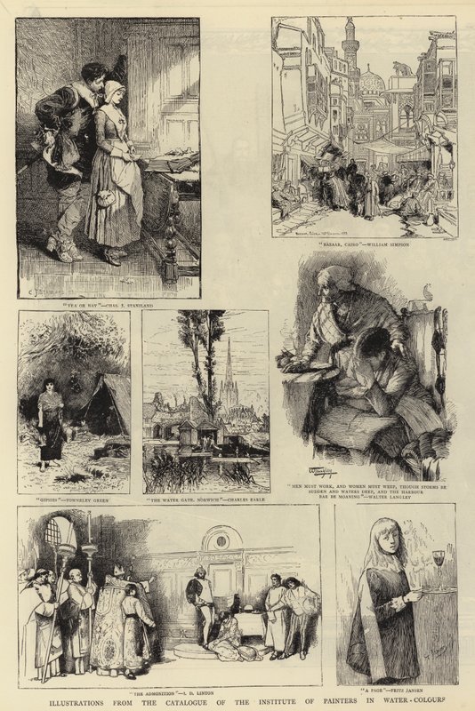 Illusztrációk az Akvarellfestő Intézet katalógusából alkotó: Charles J. Staniland