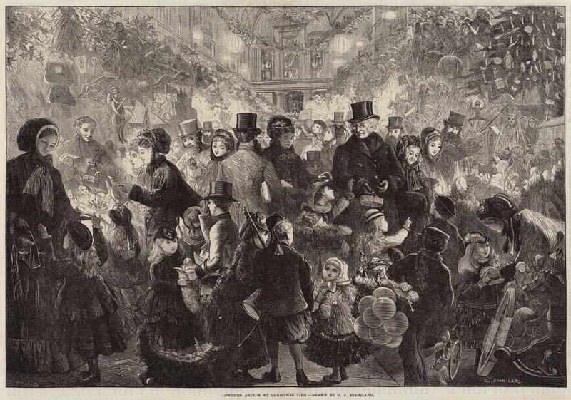 Lowther Arcade karácsonykor alkotó: Charles J. Staniland