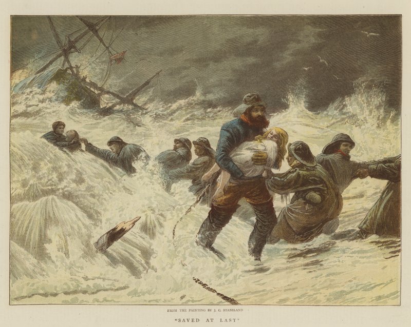 Végre megmentve (chromolitho) alkotó: Charles J. Staniland