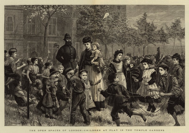 The Open Spaces of London, Children in Play in the Temple Gardens alkotó: Charles J. Staniland