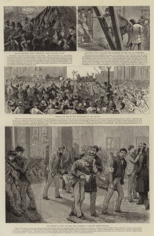A lázadás a Trafalgar Square-en alkotó: Charles J. Staniland