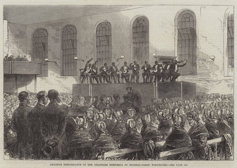 A Delaware Minstrels amatőr előadása a Bethnal-Green Workhouse-ban alkotó: Sir John Charles Robinson