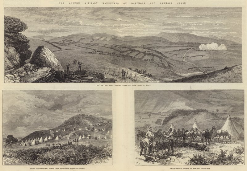Az őszi katonai manőverek Dartmooron és Cannock Chase-en alkotó: Sir John Charles Robinson