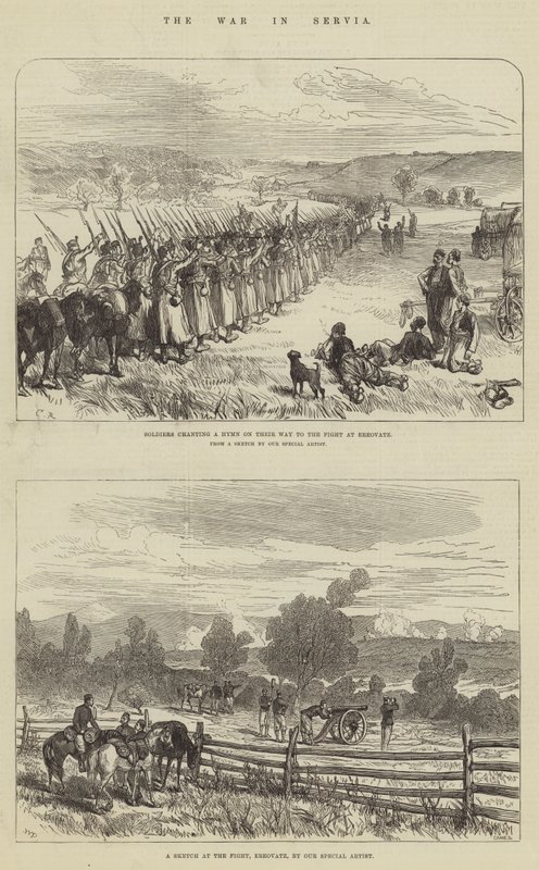 A háború Szerbiában alkotó: Sir John Charles Robinson