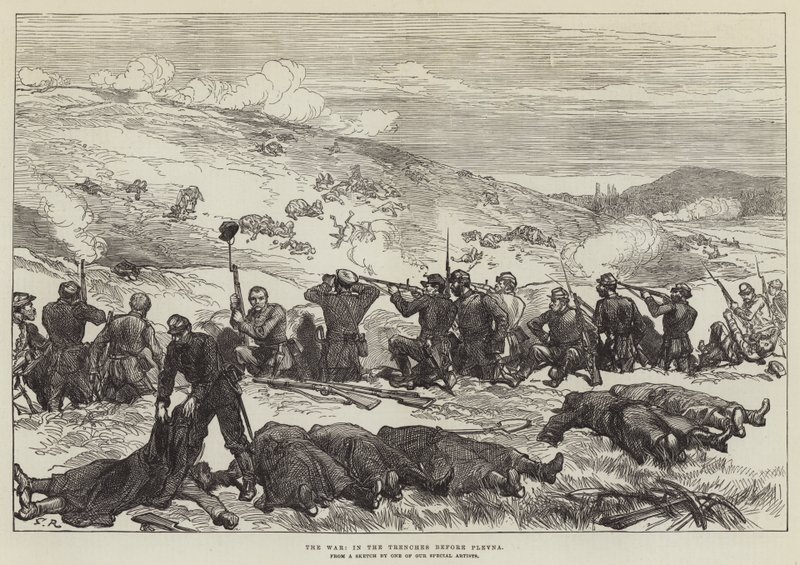 A háború a Plevna előtti árkokban alkotó: Sir John Charles Robinson