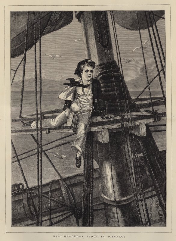 Mast-Headed, egy Middy szégyenben alkotó: Charles Wynne Nicholls