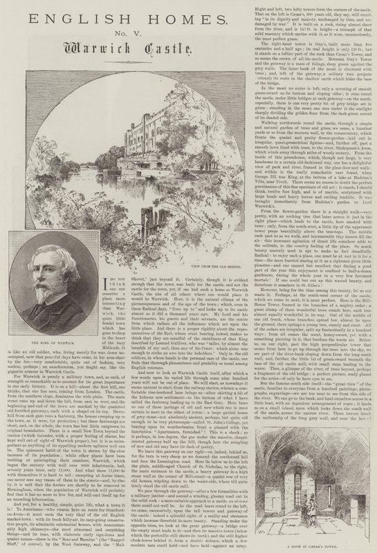 Angol otthonok, Warwick kastély alkotó: Charles Auguste Loye