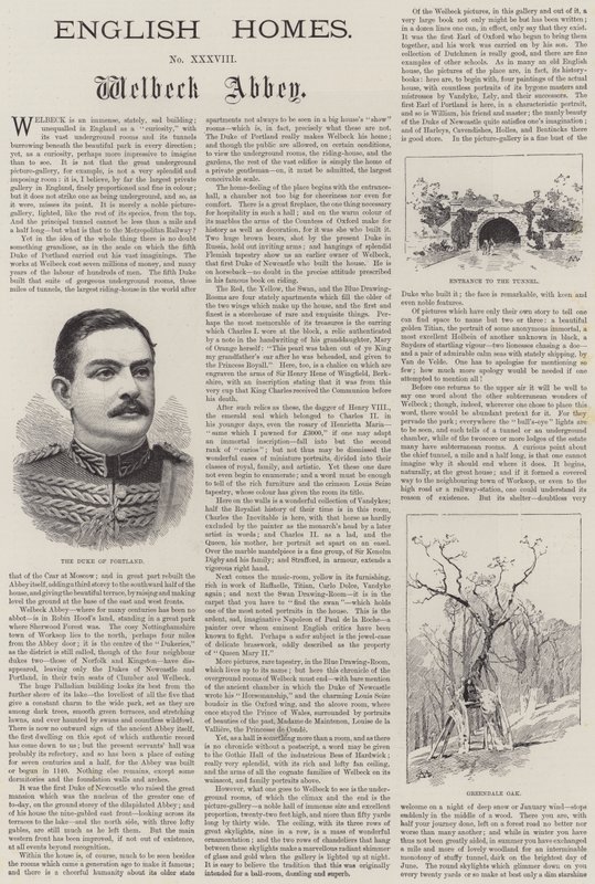 English Homes, Welbeck apátság alkotó: Charles Auguste Loye