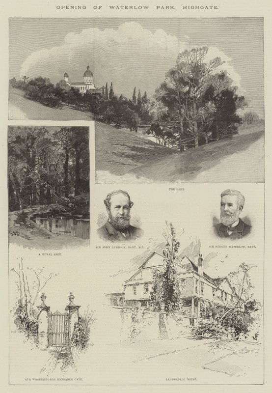 A Waterlow Park megnyitása, Highgate alkotó: Charles Auguste Loye