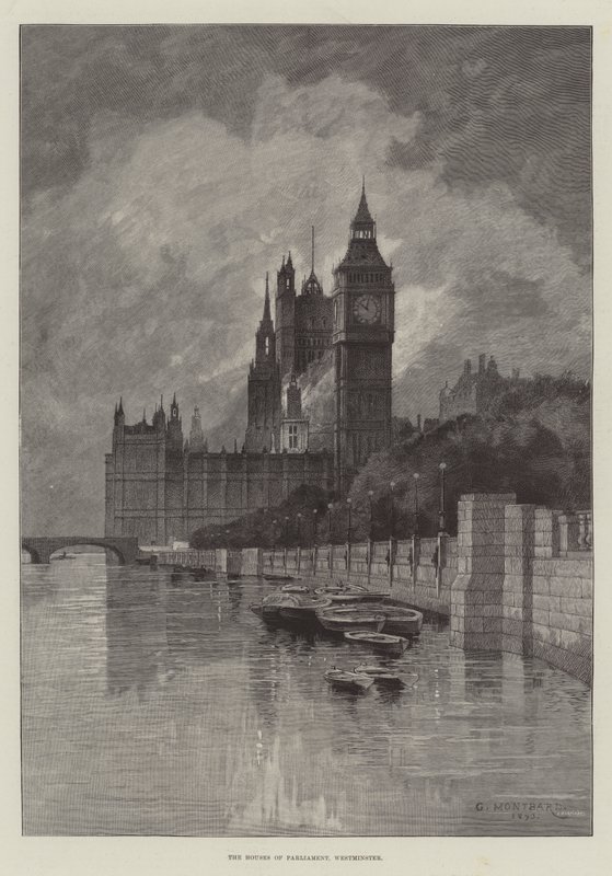 A Parlament Háza, Westminster alkotó: Charles Auguste Loye