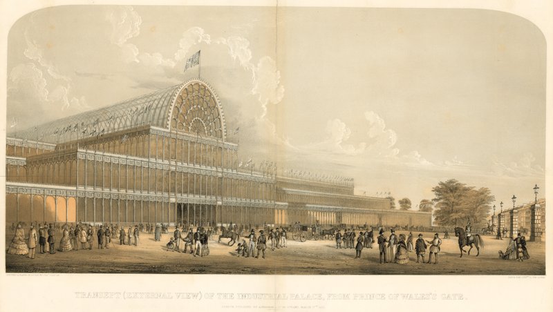 Kristály palota; az 1851-es nagy kiállítás alkotó: Charles Burton